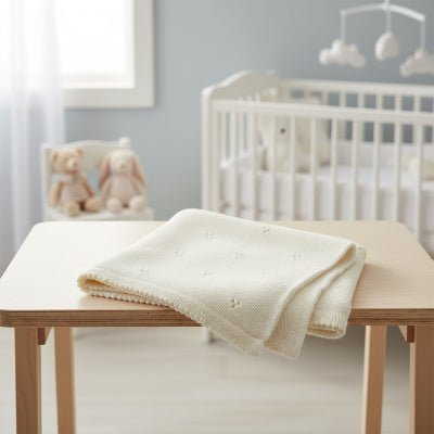 couverture bebe flora creme chambre