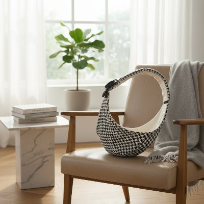 bebe porte en echarpe trend modele pied de poule