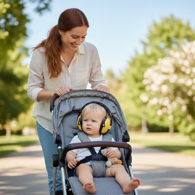 casque anti-bruit bebe lilo maman bebe poussette