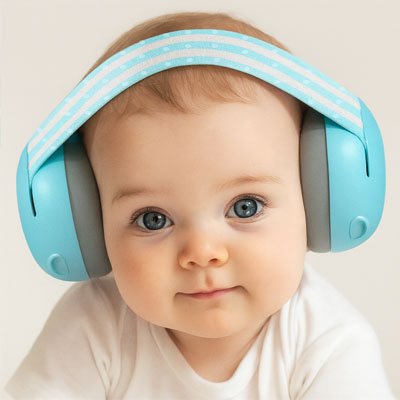 casque anti-bruit bebe moma bleu