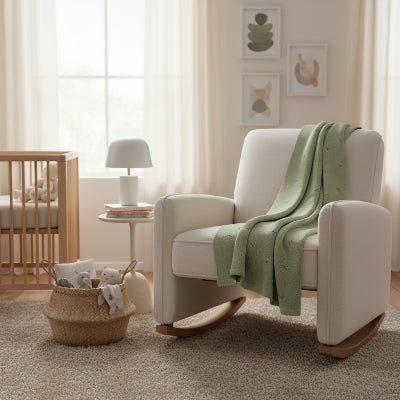 couverture bebe flora modele vert balancelle