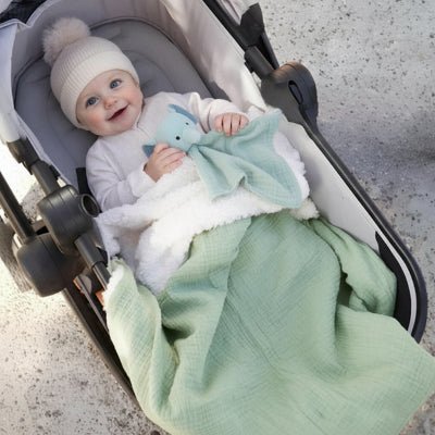 couverture bebe lizia vert landau