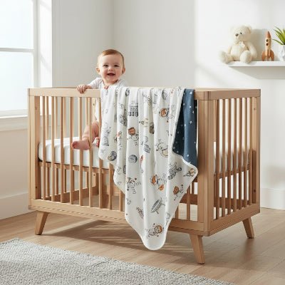 COUVERTURE EMMAILLOTAGE BÉBÉ - REVERSO™ - Petit Trésor