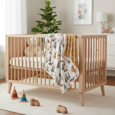 couverture emmaillotage bebe reverso cerf