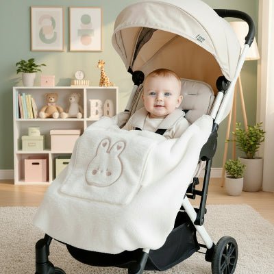polaire couverture bebe flocon bebe poussette lapin