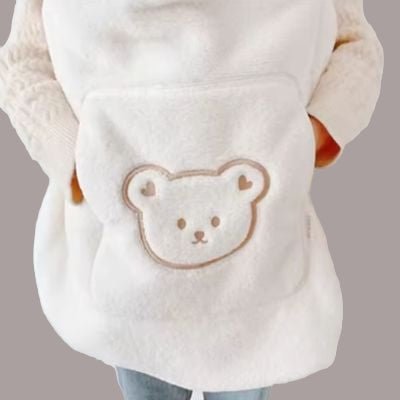 polaire couverture bebe flocon modele ourson