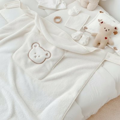 polaire couverture bebe flocon ourson lit jouets