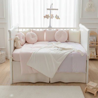 polaire couverture bebe flocon presentation sur lit