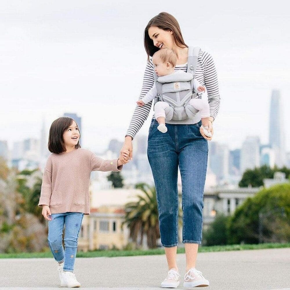 Porte Bébé - BreathBabyBag™ - Gris - Petit Trésor