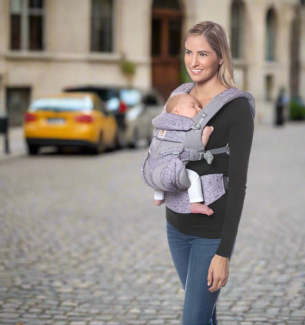 Porte Bébé - BreathBabyBag™ - Mauve Lavande - Petit Trésor