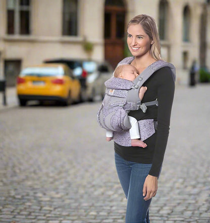 Porte Bébé - BreathBabyBag™ - Mauve Lavande - Petit Trésor