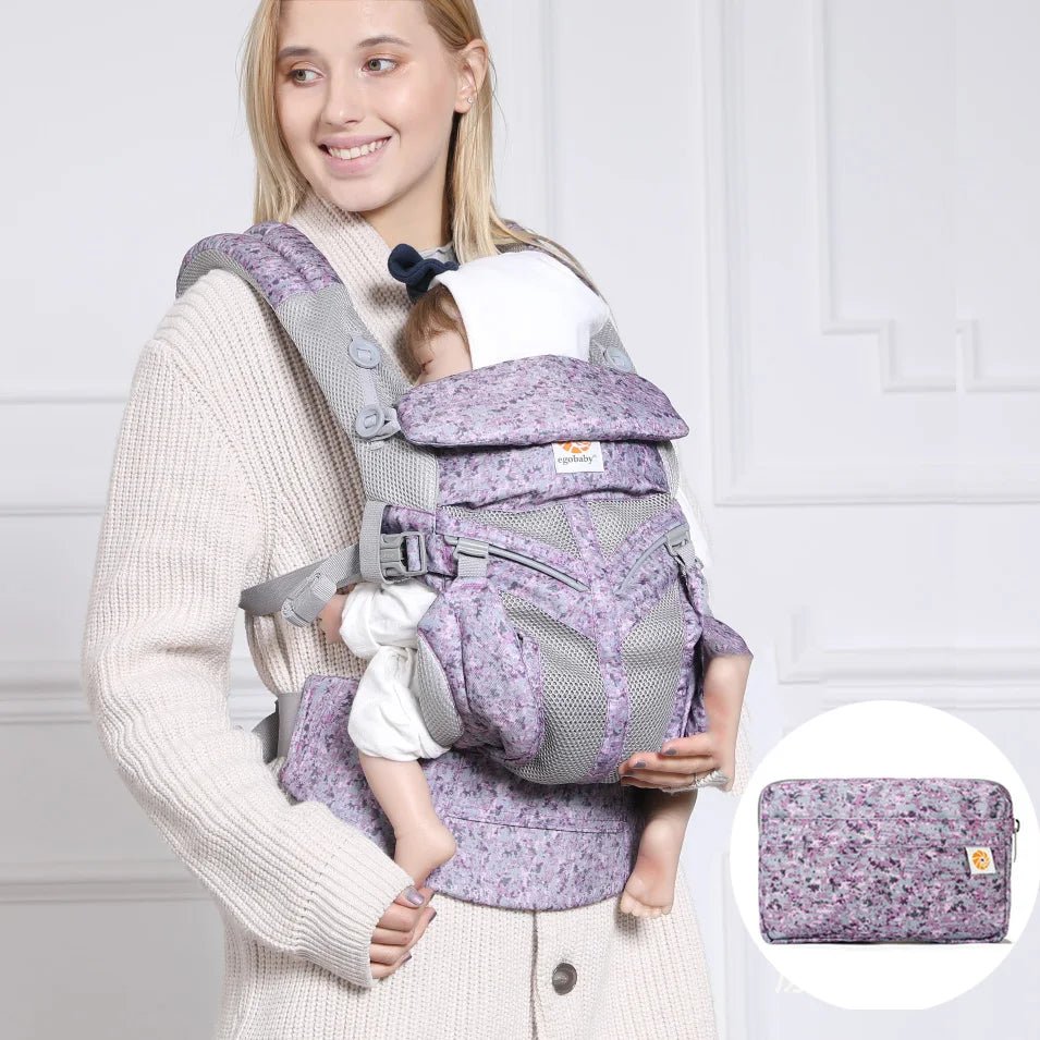 Porte Bébé - BreathBabyBag™ - Mauve Lavande - Petit Trésor