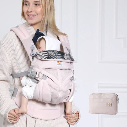 Porte Bébé - BreathBabyBag™ - Rose Maille - Petit Trésor