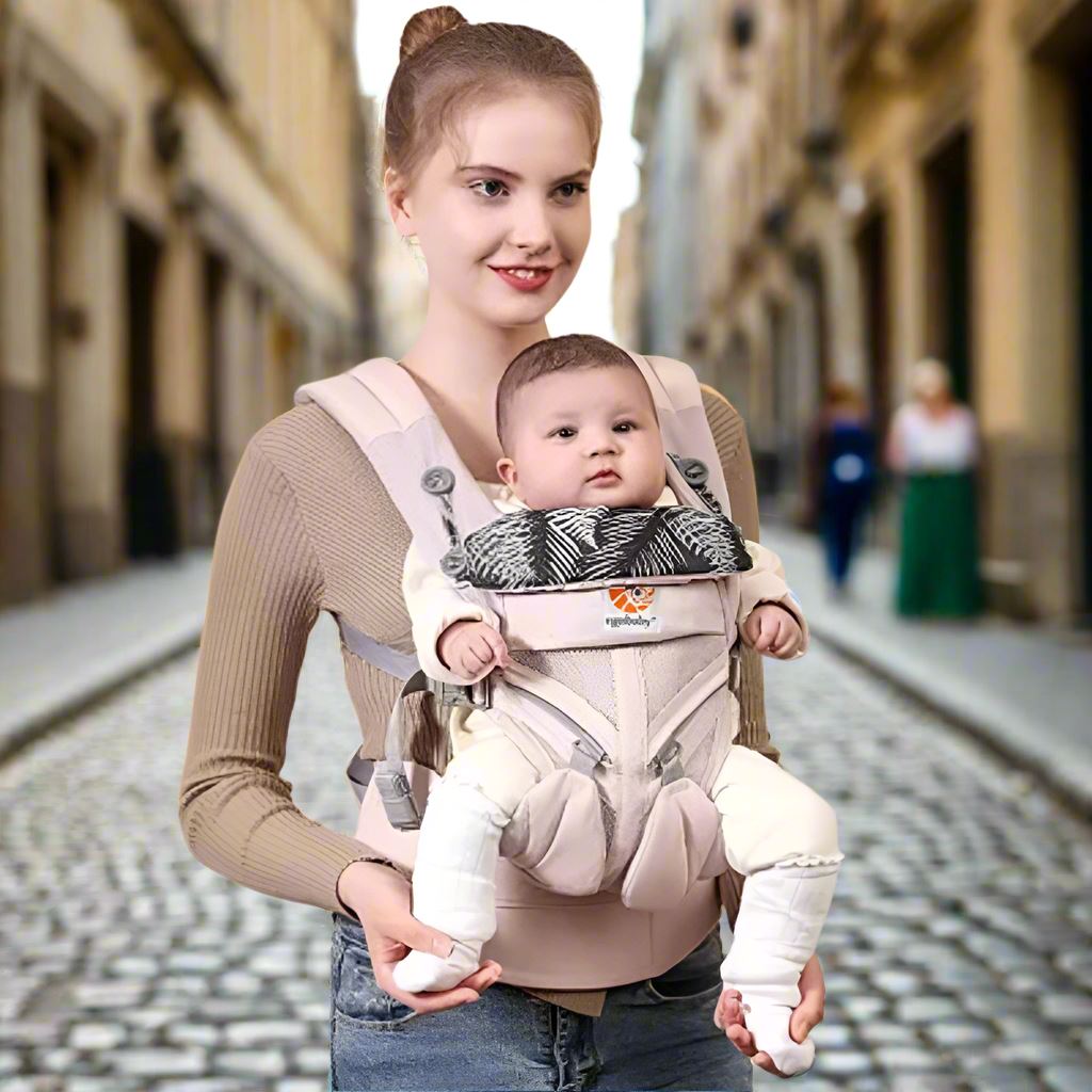 Porte Bébé - BreathBabyBag™ - Rose Maille - Petit Trésor