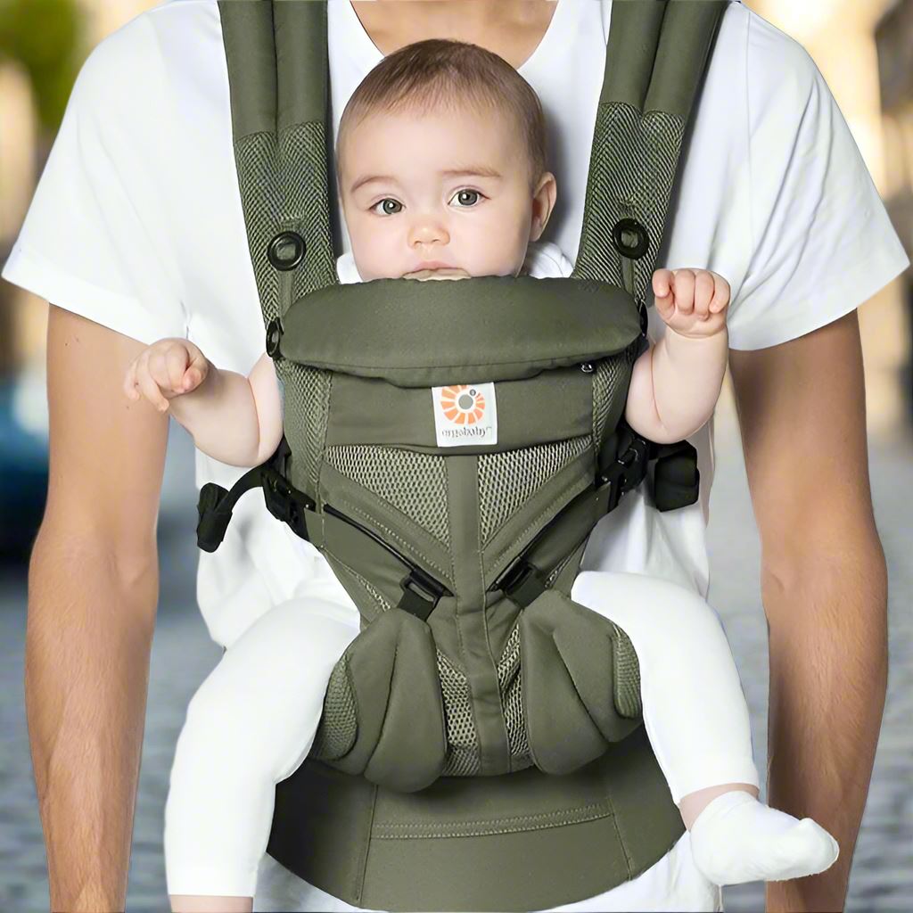 Porte Bébé - BreathBabyBag™ - Vert Olive - Petit Trésor