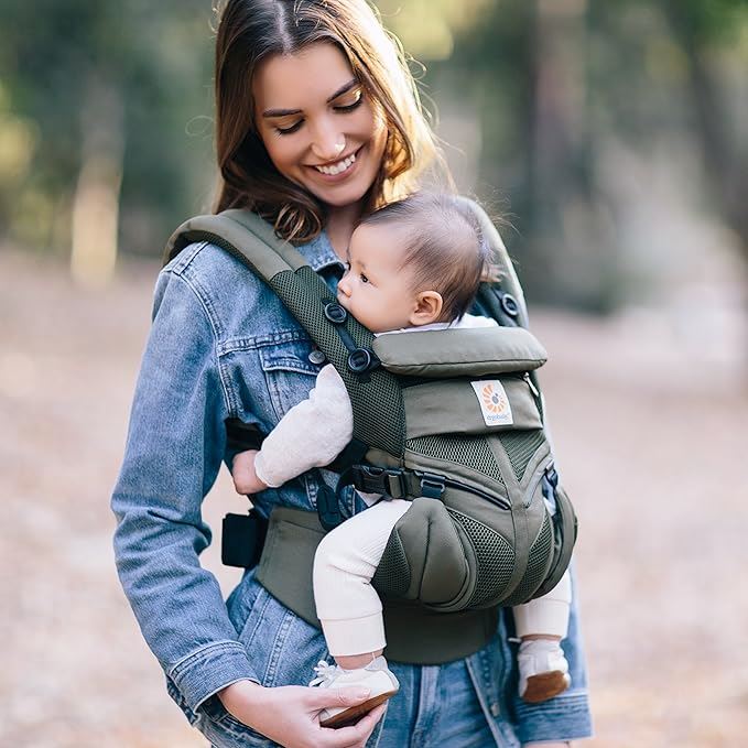 Porte Bébé - BreathBabyBag™ - Vert Olive - Petit Trésor