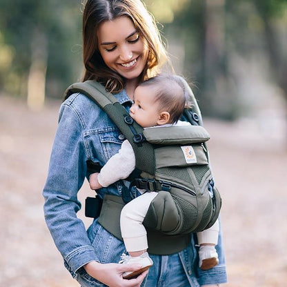 Porte Bébé - BreathBabyBag™ - Vert Olive - Petit Trésor