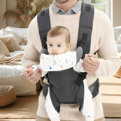 Porte bébé Azylis bebe face monde papa tient mains
