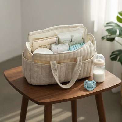 sac a langer bebe tylane beige rempli