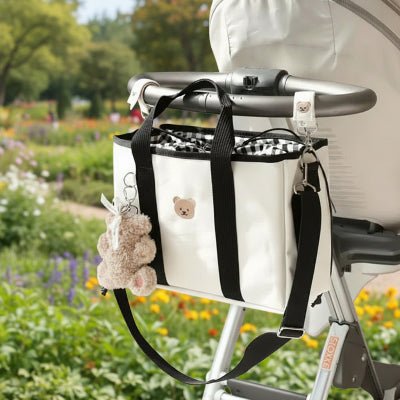sac a langer bjorn sac noir blanc accroche poussette