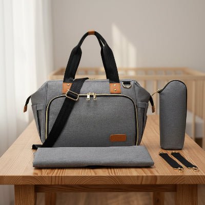 sac a langer luxe lysandre accessoires sur table