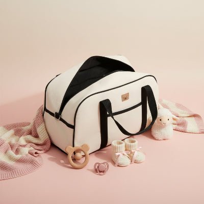 sac maternite orya blanc sur rose