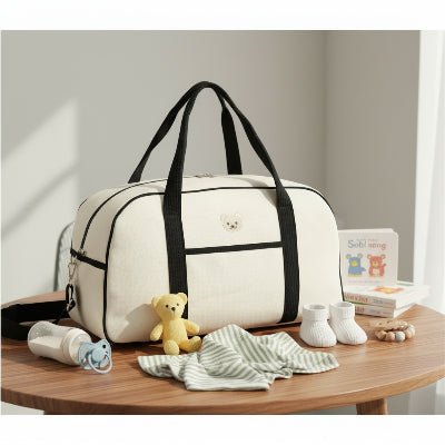 sac maternite orya sangle noire sac blanc