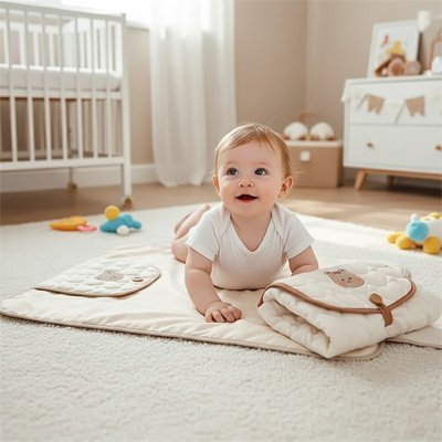 tapis a langer nomade elio bebe a plat ventre