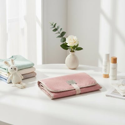 tapis a langer nomade dellia modele rose