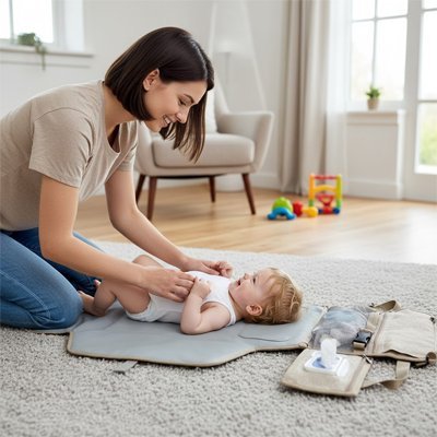 tapis a langer portable malo bebe maman sol